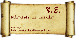 Nádházi Enikő névjegykártya